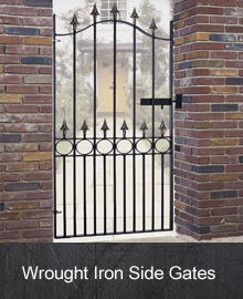 View our Wrought Iron Side Gates for sale