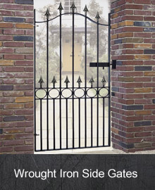 View our Wrought Iron Side Gates for sale