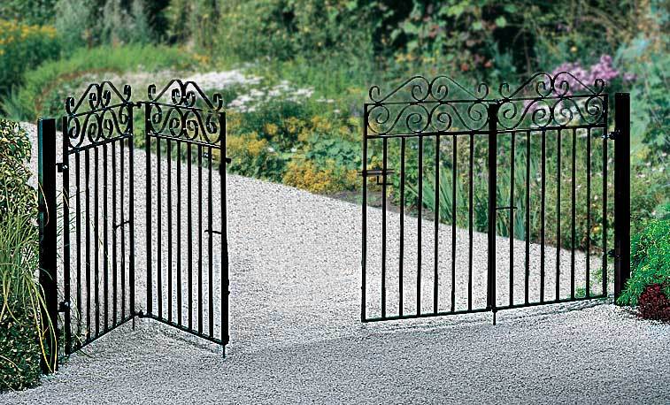 Marlborough Wrought Iron Style Bi Folding Metal Driveway Gates