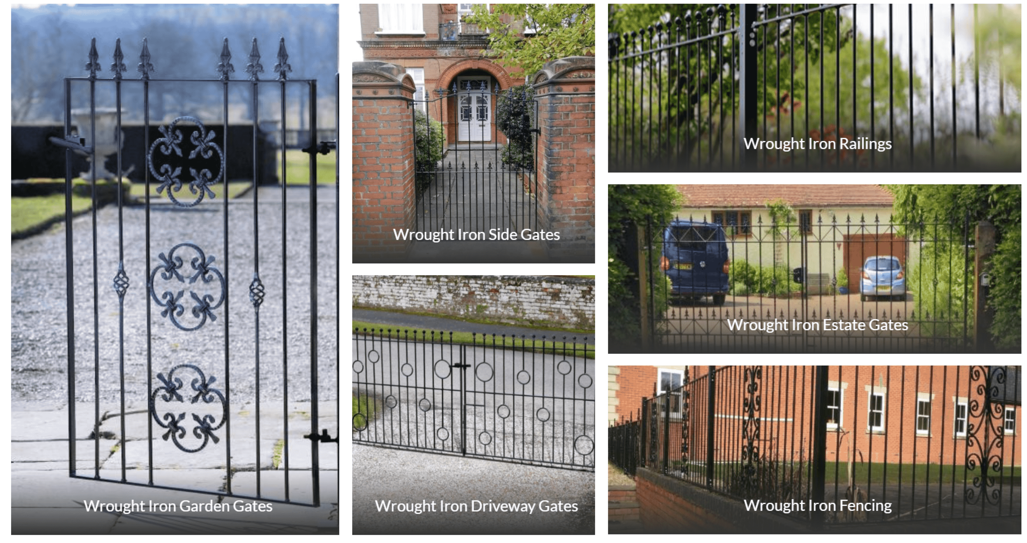 View our range of wrought iron gates