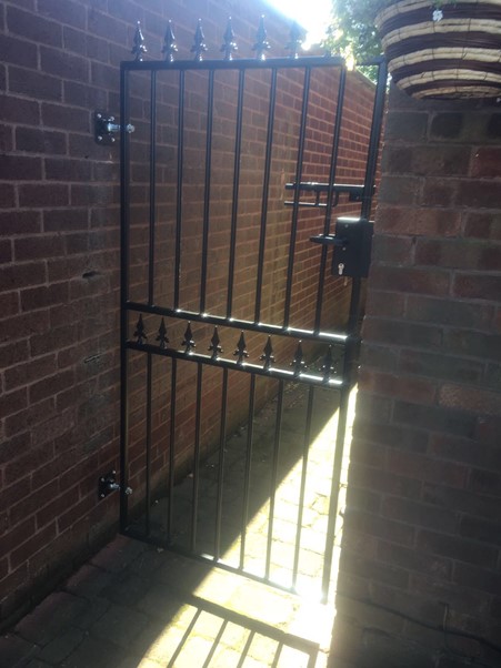 Hampton wrought iron side gate fitted in Surrey 