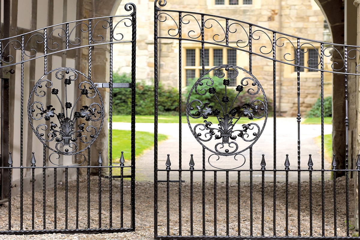 Heavy duty wrought iron gates