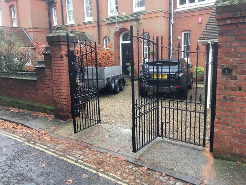 Bi Fold estate gates part open