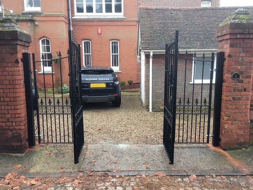 Heavy duty wrought iron folding estate gates