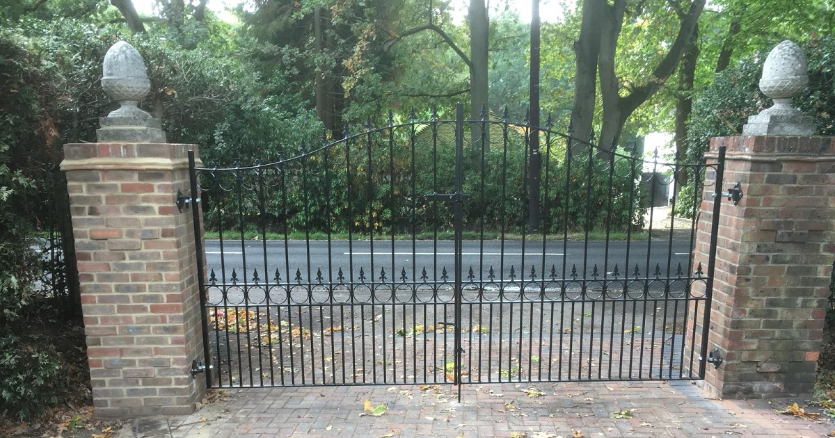 Royale Talisman Wrought Iron Arched Estate Gates