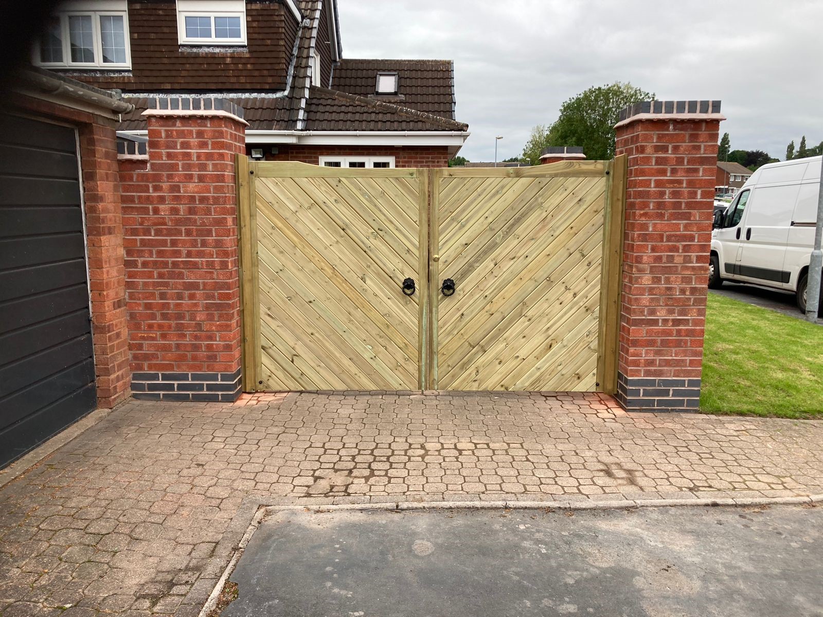 Suffolk pressure treated wooden estate gates