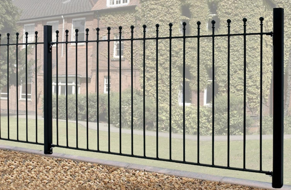 Manor Wrought Iron Style Metal Garden Fence Panel 914mm 3ft